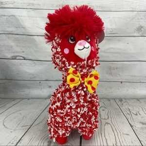 Redemption Plus Llama Plush 12" Stuffed Animal Alpaca Red Pink White Toy